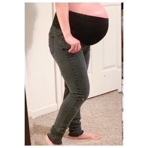Grey Raw Cut Maternity Skinny Jeans size 24